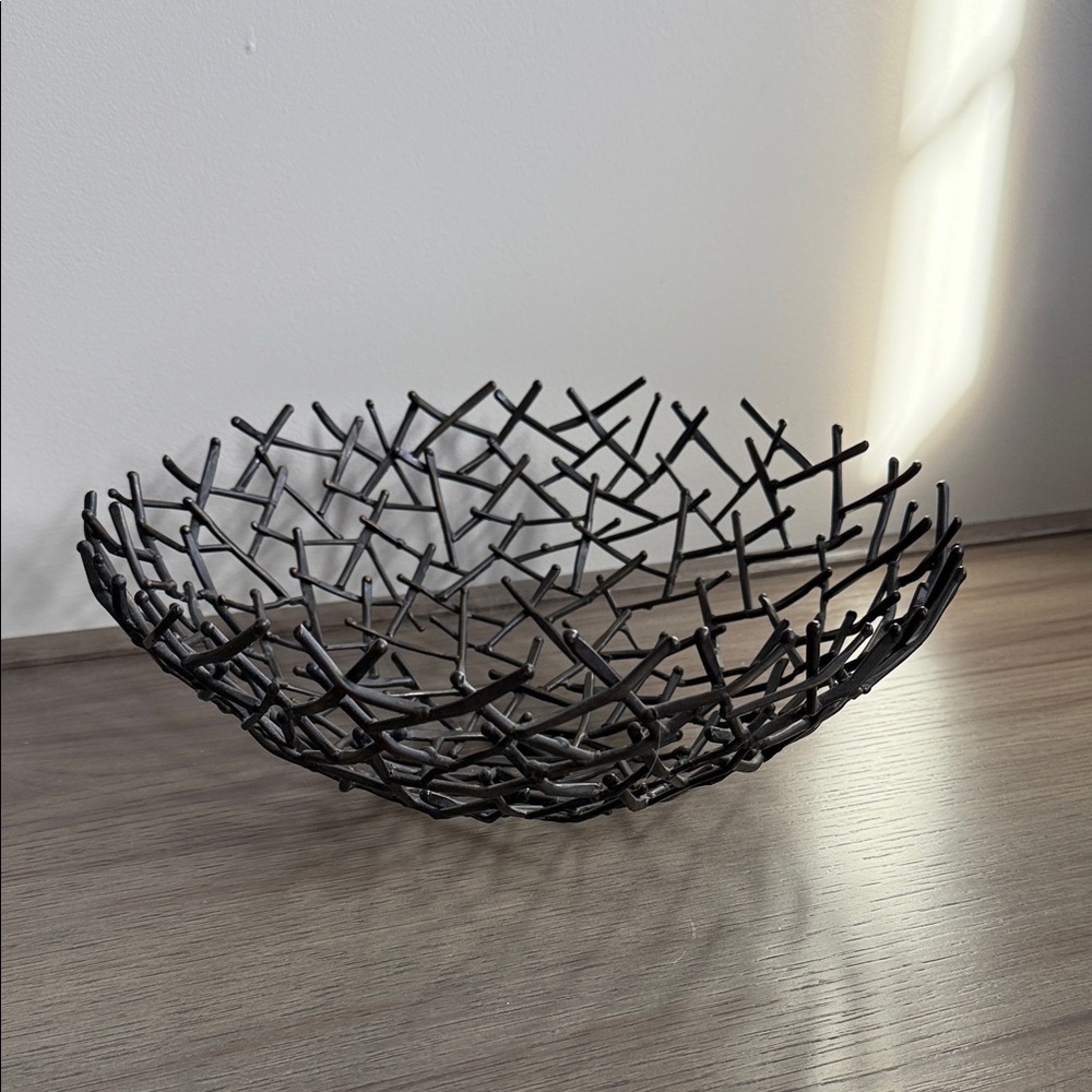 Vintage Michael Aram Style Metal Twig Nest Bowl